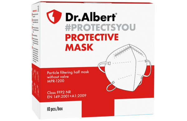 dr albert ffp2 medical protective mask 10 mascherine bianche