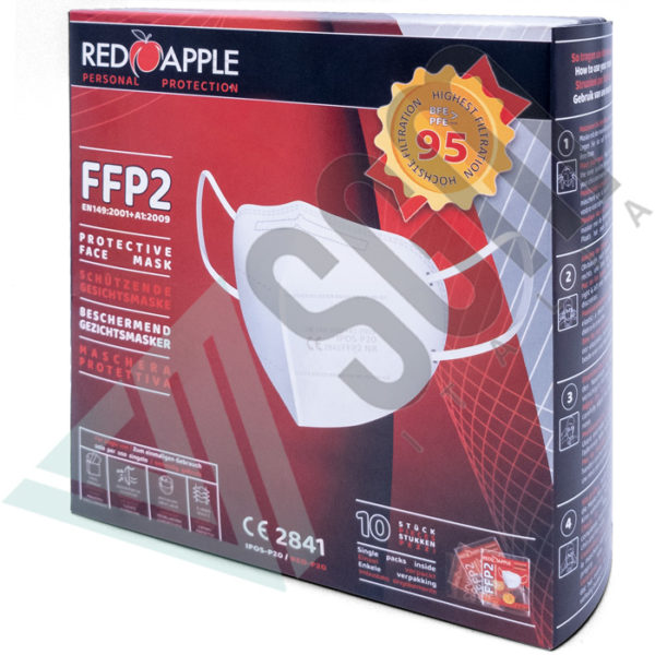 Red Apple FFP2 KN95 bianco white
